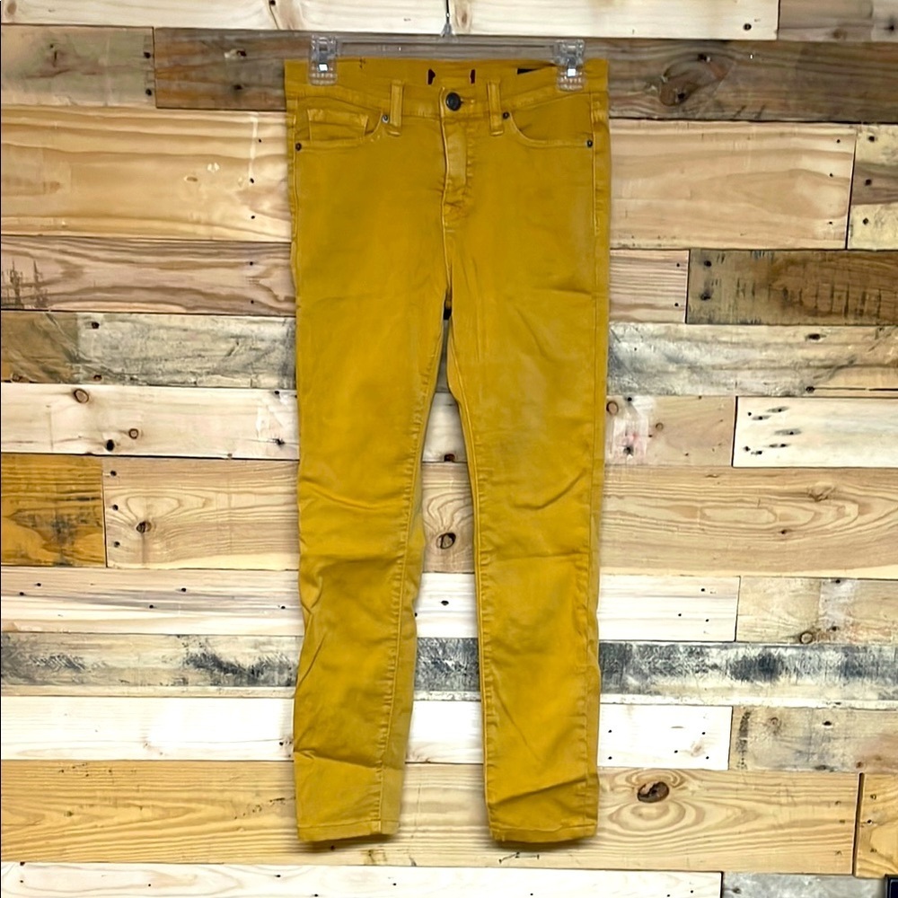 BDG size 0 Gold Color High-rise Cigarette Ankle Stretchy Skinny Jean with Pocket